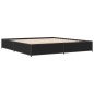 vidaXL Estructura de cama madera de ingeniería y metal negro 160x200cm vidaXL Estructura de cama madera de ingeniería y metal negro 160x200cm