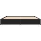 vidaXL Estructura de cama madera de ingeniería y metal negro 160x200cm vidaXL Estructura de cama madera de ingeniería y metal negro 160x200cm