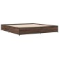 vidaXL Estructura cama madera ingeniería metal marrón roble 200x200 cm vidaXL Estructura cama madera ingeniería metal marrón roble 200x200 cm