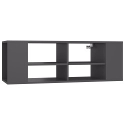 vidaXL Mueble de pared para TV madera contrachapada gris 102x35x35 cm