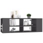 vidaXL Mueble de pared para TV madera contrachapada gris 102x35x35 cm vidaXL Mueble de pared para TV madera contrachapada gris 102x35x35 cm