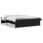 vidaXL Estructura de cama madera de ingeniería y metal negro 140x200cm vidaXL Estructura de cama madera de ingeniería y metal negro 140x200cm