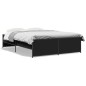 vidaXL Estructura de cama madera de ingeniería y metal negro 135x190cm vidaXL Estructura de cama madera de ingeniería y metal negro 135x190cm