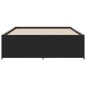 vidaXL Estructura de cama madera de ingeniería y metal negro 135x190cm vidaXL Estructura de cama madera de ingeniería y metal negro 135x190cm