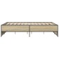 vidaXL Estructura cama madera ingeniería metal roble Sonoma 140x190 cm vidaXL Estructura cama madera ingeniería metal roble Sonoma 140x190 cm