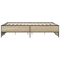 vidaXL Estructura cama madera ingeniería metal roble Sonoma 120x200 cm vidaXL Estructura cama madera ingeniería metal roble Sonoma 120x200 cm