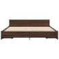 vidaXL Cama con cajones madera ingeniería marrón roble 200x200 cm vidaXL Cama con cajones madera ingeniería marrón roble 200x200 cm