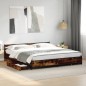 vidaXL Cama con cajones madera de ingeniería roble ahumado 200x200 cm vidaXL Cama con cajones madera de ingeniería roble ahumado 200x200 cm