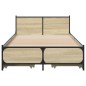 vidaXL Cama con cajones madera ingeniería roble Sonoma 90x200 cm vidaXL Cama con cajones madera ingeniería roble Sonoma 90x200 cm