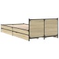 vidaXL Cama con cajones madera ingeniería roble Sonoma 90x200 cm vidaXL Cama con cajones madera ingeniería roble Sonoma 90x200 cm
