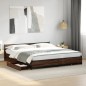 vidaXL Cama con cajones madera ingeniería marrón roble 180x200 cm vidaXL Cama con cajones madera ingeniería marrón roble 180x200 cm