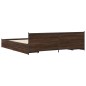 vidaXL Cama con cajones madera ingeniería marrón roble 180x200 cm vidaXL Cama con cajones madera ingeniería marrón roble 180x200 cm