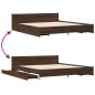 vidaXL Cama con cajones madera ingeniería marrón roble 180x200 cm vidaXL Cama con cajones madera ingeniería marrón roble 180x200 cm