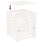 vidaXL Compostador de madera maciza de pino blanco 63,5x63,5x77,5 cm vidaXL Compostador de madera maciza de pino blanco 63,5x63,5x77,5 cm
