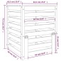vidaXL Compostador de madera maciza de pino blanco 63,5x63,5x77,5 cm vidaXL Compostador de madera maciza de pino blanco 63,5x63,5x77,5 cm