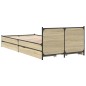 vidaXL Cama con cajones madera ingeniería roble Sonoma 100x200 cm vidaXL Cama con cajones madera ingeniería roble Sonoma 100x200 cm