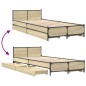 vidaXL Cama con cajones madera ingeniería roble Sonoma 100x200 cm vidaXL Cama con cajones madera ingeniería roble Sonoma 100x200 cm