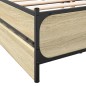 vidaXL Cama con cajones madera ingeniería roble Sonoma 150x200 cm vidaXL Cama con cajones madera ingeniería roble Sonoma 150x200 cm