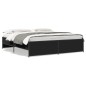 vidaXL Estructura de cama madera de ingeniería y metal negro 180x200cm