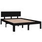 vidaXL Estructura de cama madera maciza negro 120x190 cm vidaXL Estructura de cama madera maciza negro 120x190 cm