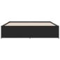 vidaXL Estructura de cama madera de ingeniería y metal negro 180x200cm