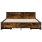 vidaXL Cama con cajones madera de ingeniería roble ahumado 135x190 cm vidaXL Cama con cajones madera de ingeniería roble ahumado 135x190 cm