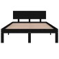 vidaXL Estructura de cama madera maciza negro 120x190 cm vidaXL Estructura de cama madera maciza negro 120x190 cm