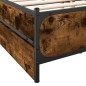 vidaXL Cama con cajones madera de ingeniería roble ahumado 135x190 cm vidaXL Cama con cajones madera de ingeniería roble ahumado 135x190 cm