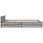 vidaXL Cama con cajones madera ingeniería gris Sonoma 140x200 cm vidaXL Cama con cajones madera ingeniería gris Sonoma 140x200 cm