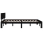 vidaXL Estructura de cama madera maciza negro 120x190 cm vidaXL Estructura de cama madera maciza negro 120x190 cm