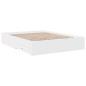 vidaXL Cama con cajones madera de ingeniería blanco 140x200 cm vidaXL Cama con cajones madera de ingeniería blanco 140x200 cm