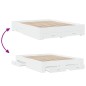 vidaXL Cama con cajones madera de ingeniería blanco 140x200 cm vidaXL Cama con cajones madera de ingeniería blanco 140x200 cm