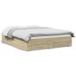vidaXL Cama con cajones madera ingeniería roble Sonoma 140x200 cm vidaXL Cama con cajones madera ingeniería roble Sonoma 140x200 cm