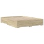 vidaXL Cama con cajones madera ingeniería roble Sonoma 140x200 cm vidaXL Cama con cajones madera ingeniería roble Sonoma 140x200 cm