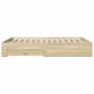 vidaXL Cama con cajones madera ingeniería roble Sonoma 140x200 cm vidaXL Cama con cajones madera ingeniería roble Sonoma 140x200 cm