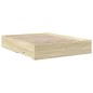 vidaXL Cama con cajones madera ingeniería roble Sonoma 140x200 cm vidaXL Cama con cajones madera ingeniería roble Sonoma 140x200 cm