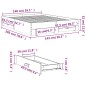 vidaXL Cama con cajones madera ingeniería roble Sonoma 140x200 cm vidaXL Cama con cajones madera ingeniería roble Sonoma 140x200 cm
