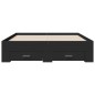 vidaXL Cama con cajones madera de ingeniería negro 120x200 cm vidaXL Cama con cajones madera de ingeniería negro 120x200 cm