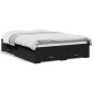 vidaXL Cama con cajones madera de ingeniería negro 140x190 cm vidaXL Cama con cajones madera de ingeniería negro 140x190 cm