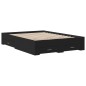 vidaXL Cama con cajones madera de ingeniería negro 140x190 cm vidaXL Cama con cajones madera de ingeniería negro 140x190 cm