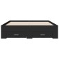 vidaXL Cama con cajones madera de ingeniería negro 140x190 cm vidaXL Cama con cajones madera de ingeniería negro 140x190 cm