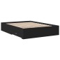 vidaXL Cama con cajones madera de ingeniería negro 140x190 cm vidaXL Cama con cajones madera de ingeniería negro 140x190 cm
