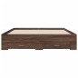 vidaXL Cama con cajones madera de ingeniería marrón roble 140x200 cm