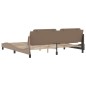vidaXL Estructura de cama cabecero cuero sintético capuchino 200x200cm