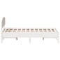 vidaXL Estructura de cama con cabecero madera pino blanco 120x190 cm vidaXL Estructura de cama con cabecero madera pino blanco 120x190 cm