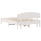 vidaXL Estructura de cama con cabecero madera pino blanco 120x190 cm vidaXL Estructura de cama con cabecero madera pino blanco 120x190 cm