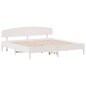 vidaXL Estructura cama cabecero madera maciza pino blanco 180x200 cm vidaXL Estructura cama cabecero madera maciza pino blanco 180x200 cm