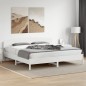 vidaXL Estructura cama cabecero madera maciza pino blanco 180x200 cm vidaXL Estructura cama cabecero madera maciza pino blanco 180x200 cm