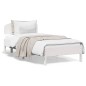 vidaXL Estructura de cama con cabecero madera de pino blanca 90x200 cm