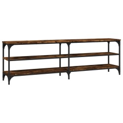 vidaXL Mueble de TV madera contrachapada roble ahumado 160x30x50 cm